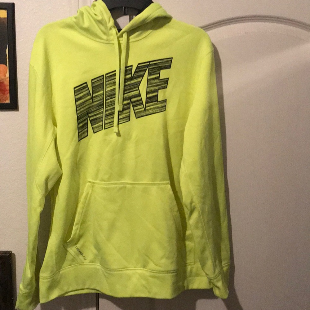 Men’s Therma-fit lime green Nike sweater
